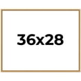 thumbnail image 1 of 36x28 Frame Beaded Gold Solid Wood Picture Frame | 0.75 Inches Moulding Width | Liscio Oro, 1 of 8