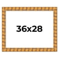 thumbnail image 1 of 36x28 Frame Beige Real Wood Picture Frame Width 3 inches | Interior Frame Depth 0.5 inches |, 1 of 8