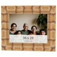 thumbnail image 1 of 36x28 Frame Beige Real Wood Picture Frame Width 3 inches | Interior Frame Depth 0.5 inches |, 1 of 8