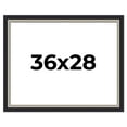 thumbnail image 1 of 36x28 Frame Black Real Wood Picture Frame Width 2.25 Inches | Interior Frame Depth 0.5 Inches |, 1 of 8