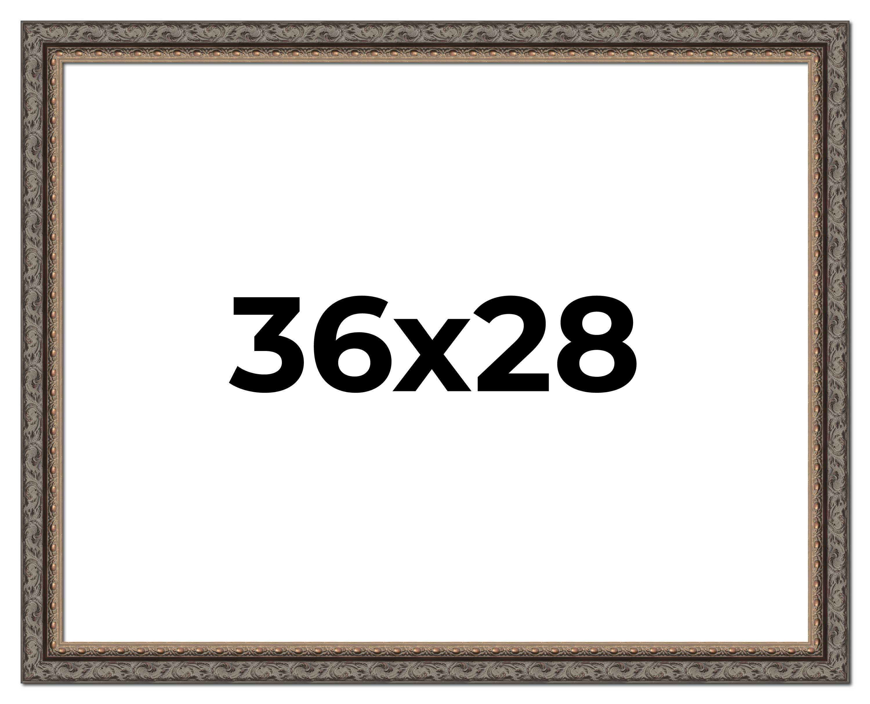 36x28 Frame Black Real Wood Picture Frame Width 2 inches | Interior ...