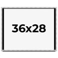 thumbnail image 1 of 36x28 Frame Brushed Silver Solid Wood Picture Frame | 0.75 Inch Moulding Width | Rabbet Depth 0.75, 1 of 5
