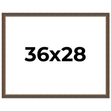 36x28 Frame Golden Caramel Solid Wood Bronze Picture Frame | 1.25 Inch Moulding Width | 0.5 Inch