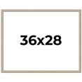 thumbnail image 1 of 36x28 Frame Grey Solid Wood Picture Frame Width 1 Inches | Interior Frame Depth 0.5 Inches |, 1 of 8