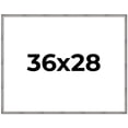 thumbnail image 1 of 36x28 Frame Silver Grey Distressed Solid Wood Picture Frame | 0.75 Inch Moulding Width | Interior, 1 of 8