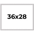 thumbnail image 1 of 36x28 Frame Silver Inner Slope Bevel Picture Frame | 1 Inch Moulding Width | 0.75 Inch Rabbet Depth, 1 of 8