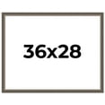 thumbnail image 1 of 36x28 Frame Silver Real Wood Picture Frame Width 1.25 Inches | Interior Frame Depth 0.5 Inches |, 1 of 8