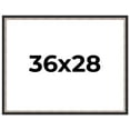 thumbnail image 1 of 36x28 Frame Silver Real Wood Picture Frame Width 1.25 Inches | Interior Frame Depth 0.75 Inches |, 1 of 8