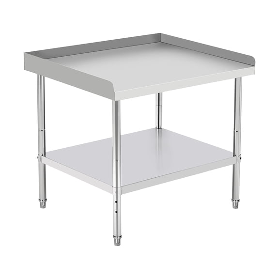36x28x30 Stainless Steel Work Table - NSF Commercial Prep Metal Table - Outdoor Pizza Oven Stand w/Under Shelf - Kitchen Island Laundry Utility Garage Microwave Stand Large Rolling Storage Cart