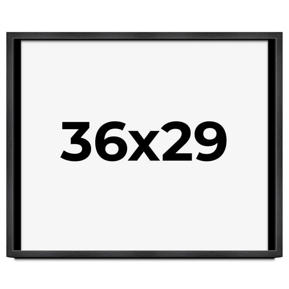 36x29 Frame Black Charcoal Grey Wood Textured Picture Frame | 0.75 Inch Moulding Width | Gunmetal