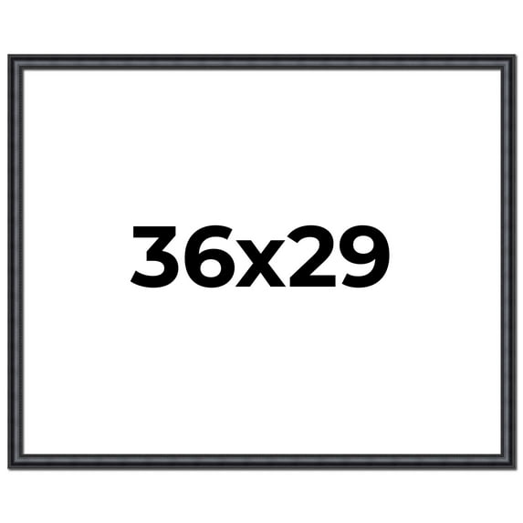 36x29 Frame Black Real Wood Picture Frame Width 1.25 inches | Interior Frame Depth 0.5 inches |