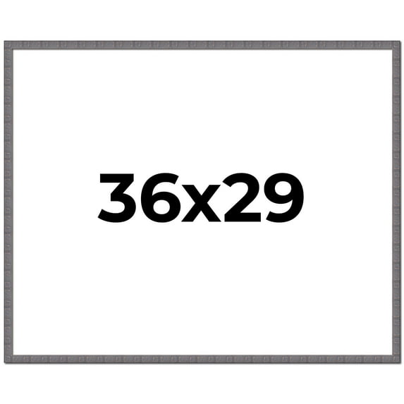 36x29 Frame Blue Kingsley Pewter Solid Wood Picture Frame Width 0.75 Inches |Interior Depth 0.5