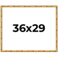 thumbnail image 1 of 36x29 Frame Gold Bamboo Solid Wood Picture Frame | 1 Inch Moulding Width | Interior Frame Depth, 1 of 8