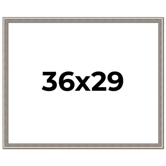36x29 Frame Grey Real Wood Picture Frame Width 1.25 inches | Interior Frame Depth 0.5 inches | Hans