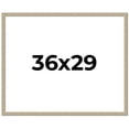 thumbnail image 1 of 36x29 Frame Grey Solid Wood Picture Frame Width 1 Inches | Interior Frame Depth 0.5 Inches |, 1 of 8