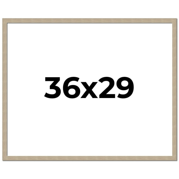 36x29 Frame Grey Solid Wood Picture Frame Width 1 Inches | Interior Frame Depth 0.5 Inches |