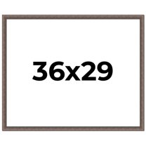 36x29 Frame Silver Real Wood Picture Frame Width 1.25 Inches | Interior Frame Depth 0.5 Inches |