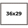 thumbnail image 1 of 36x29 Frame Silver Real Wood Picture Frame Width 1.25 Inches | Interior Frame Depth 0.75 Inches |, 1 of 8