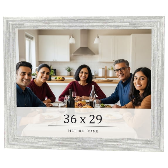 36x29 Frame White Real Wood Picture Frame Width 1.5 inches | Interior Frame Depth 0.5 inches | Barn