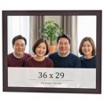 thumbnail image 1 of 36x29 Rustic Brown Real Wood Picture Frame Width 0.75 inches | Interior Frame Depth 0.5 inches |, 1 of 8
