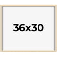 thumbnail image 1 of 36x30 Frame Beige Real Wood Picture Frame Width 0.75 inches | Interior Frame Depth 0.5 inches |, 1 of 8