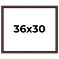 thumbnail image 1 of 36x30 Frame Brown Round Mahogany Solid Wood Picture Frame | 1.625 Inch Moulding Width | with UV, 1 of 8