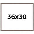 thumbnail image 1 of 36x30 Frame Silver Real Wood Picture Frame Width 1.25 Inches | Interior Frame Depth 0.5 Inches |, 1 of 8