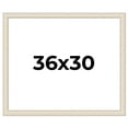thumbnail image 1 of 36x30 Frame White Real Wood Picture Frame Width 1.75 inches | Interior Frame Depth 0.5 inches |, 1 of 8