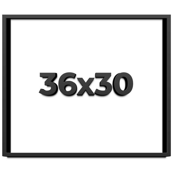 36x30 Shadow Box Frame Black | 1 inches Deep Real Wood Contemporary Shadowbox Display Frame | UV