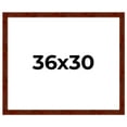 thumbnail image 1 of 36x30 Walnut Brown Veneer Real Wood Picture Frame Width 1.75 inches | Interior Frame Depth 0.5, 1 of 8