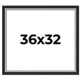 thumbnail image 1 of 36x32 Frame Black Real Wood Picture Frame Width 2.25 Inches | Interior Frame Depth 0.5 Inches |, 1 of 8