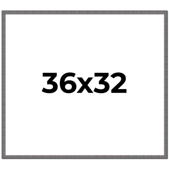 36x32 Frame Blue Kingsley Pewter Solid Wood Picture Frame Width 0.75 Inches |Interior Depth 0.5