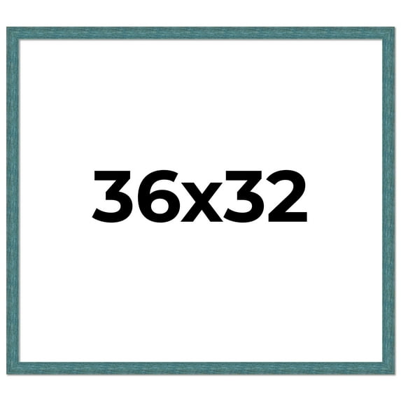 36x32 Frame Blue Rustic Barnwood Solid Wood Picture Frame Width 1.25 Inches | Interior Depth 0.5