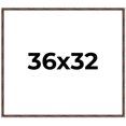 thumbnail image 1 of 36x32 Frame Brown Bamboo with Dark Coffee/Walnut Finish | Solid Wood Picture Frame Width 0.75, 1 of 8