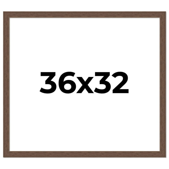 36x32 Frame Brown Distressed Barnwood Picture Frame | Rustic Farmhouse Photo Frame Includes UV