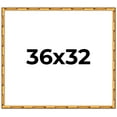 thumbnail image 1 of 36x32 Frame Gold Bamboo Solid Wood Picture Frame | 1 Inch Moulding Width | Interior Frame Depth, 1 of 8