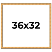 36x32 Frame Gold Rustic Solid Wood Picture Frame | 1.25 Inch Wide Moulding | Rustique Gold