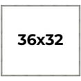 thumbnail image 1 of 36x32 Frame Silver Grey Distressed Solid Wood Picture Frame | 0.75 Inch Moulding Width | Interior, 1 of 8
