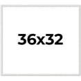 thumbnail image 1 of 36x32 Frame White Real Wood Picture Frame Width 0.75 inches | Interior Frame Depth 0.5 inches |, 1 of 8