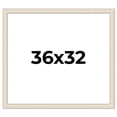 thumbnail image 1 of 36x32 Frame White Real Wood Picture Frame Width 1.75 inches | Interior Frame Depth 0.5 inches |, 1 of 8