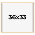 thumbnail image 1 of 36x33 Frame Natural Wood Picture Frame | 0.75 Inch Moulding Width | with UV Acrylic Plexiglass,, 1 of 8
