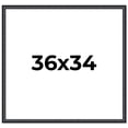 thumbnail image 1 of 36x34 Frame Black Real Wood Picture Frame Width 1.25 inches | Interior Frame Depth 0.5 inches |, 1 of 8