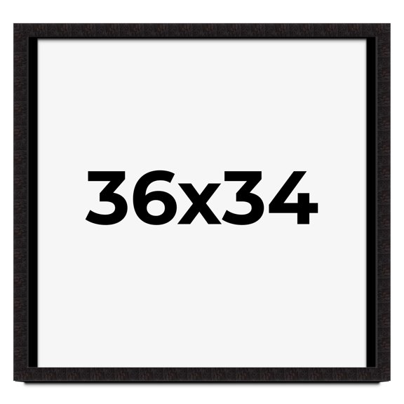 36x34 Shadow Box Black Solid Wood Display Picture Frame | 1 Inch Rabbet Depth | | 1.375 Inch