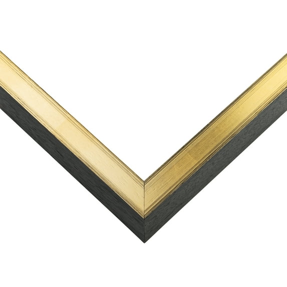 36x34 Shadow Box Frame Gold | 1.375 Inches Deep Real Wood Contemporary Shadowbox Display Frame | UV