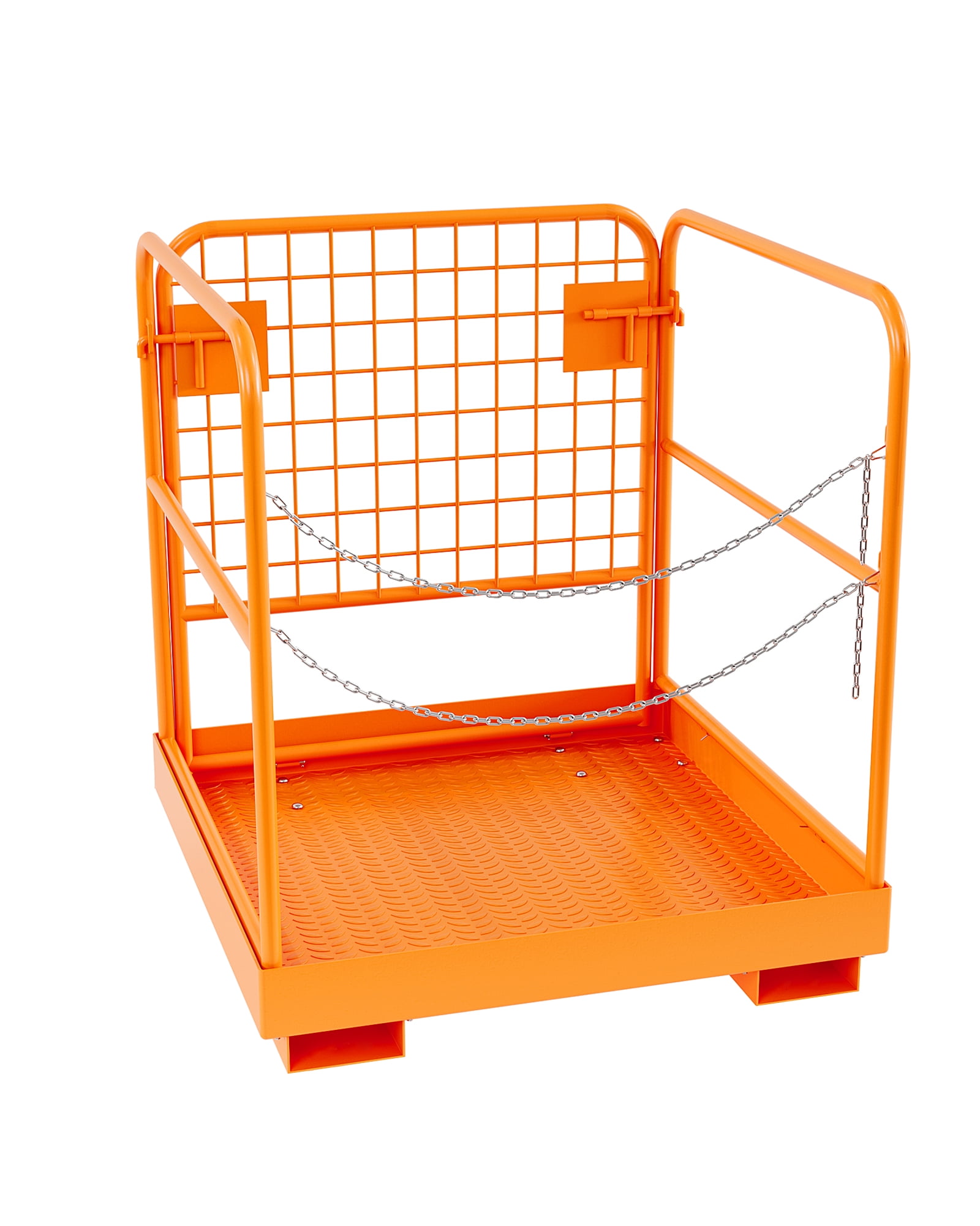 Garvee Foldable Forklift Safety Cage - 36x36 Inch Work Platform, 1200 Lb Capacity, For 1-2 People, With Casters