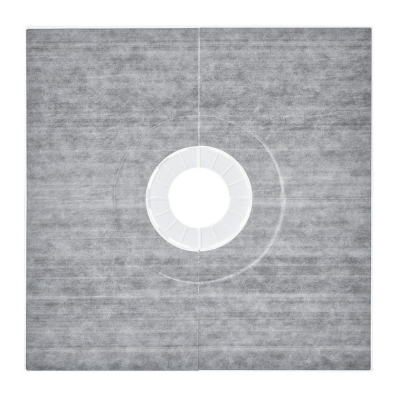 36x36 Shower Curb Kit with 6.3" Central Drain, Lightweight EPS Shower Pan & 2 Waterproof Liners  Easy Slope Installation for Bathroom