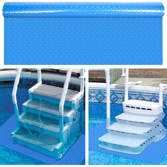 Swimming Pool Ladder Mat - Protective Pool Ladder Pad Step Mat with Non-Slip Texture for Above-ground Pool Ladders