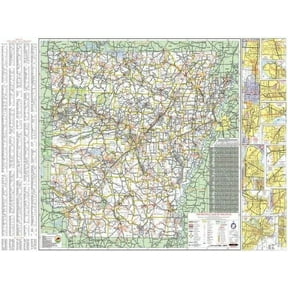 36x48 Arkansas State Official Executive Laminated Wall Map