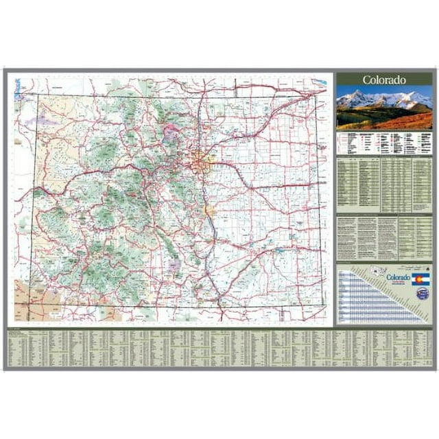36x48 Colorado State Official Executive Laminated Wall Map - Walmart.com