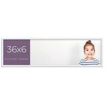 36x6 Frame White Real Wood Picture Frame Width 0.75 inches | Interior Frame Depth 0.5 inches |
